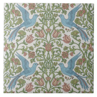 Azulejos Cerâmicos de Pássaros e Flores