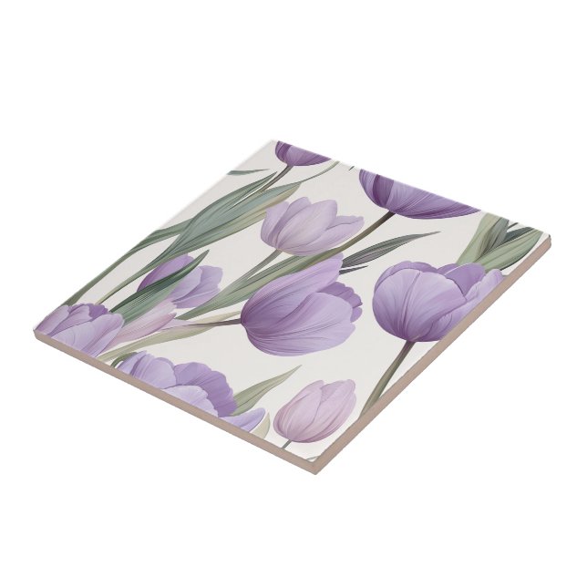 Azulejos Cerâmicos De Tulipas Negrito Para Banheir (Lateral)