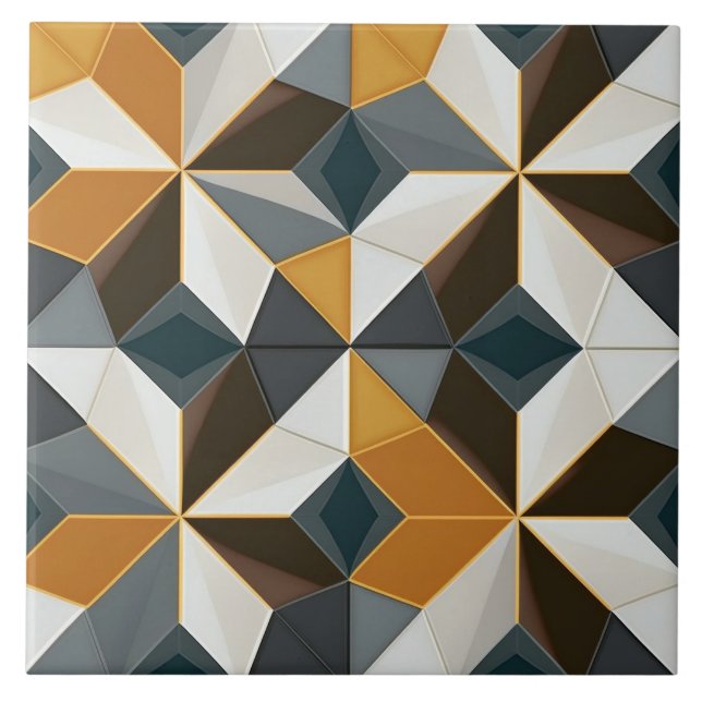 Azulejos Cerâmicos Geométricos Ousados (Frente)