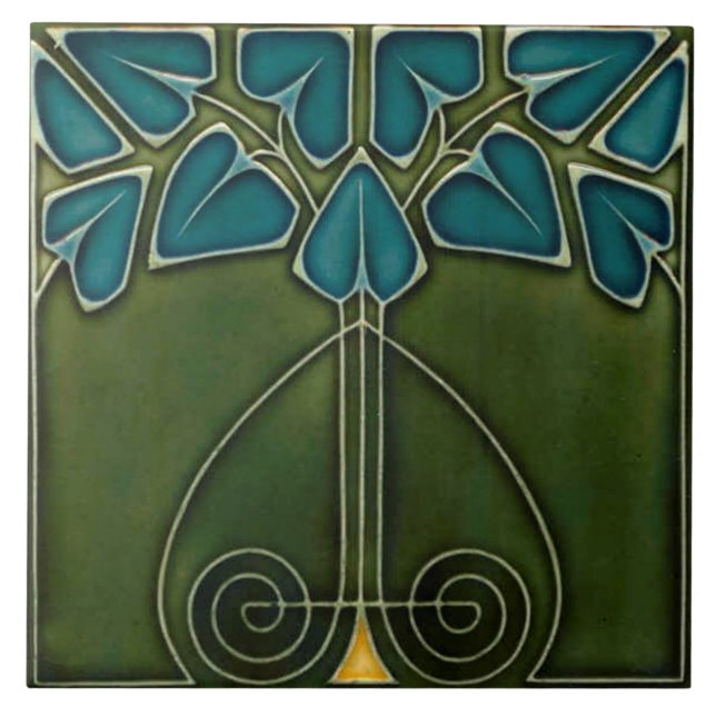 Azulejos cerâmicos - Reprodução Art Nouveau (Frente)
