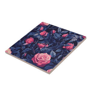 Azulejos Clássicos De Rosa De Arte Para Pavimento 