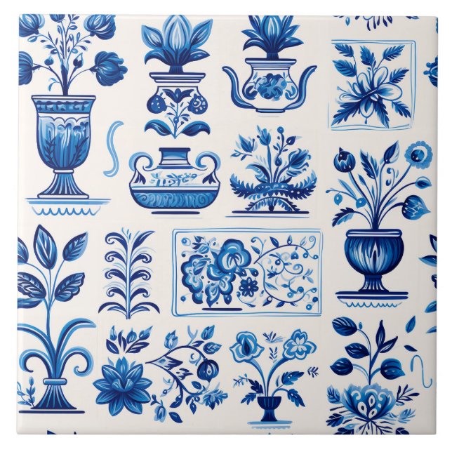 Azulejos com Padrão de Delft (Frente)