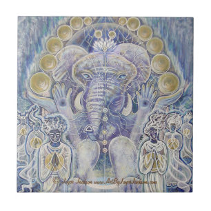 Azulejos da bênção da riqueza de Ganesha