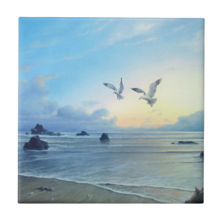 Azulejos da cozinha do tema da praia das marés da