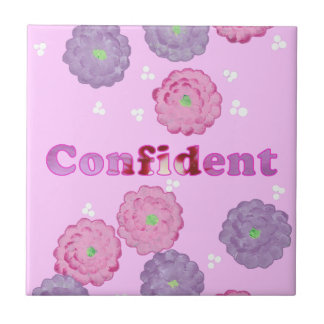 Azulejos de Afirmação Rosa Floral Confiante