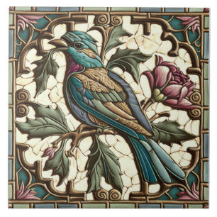 Azulejos de aves - Vintage - Art Nouveau
