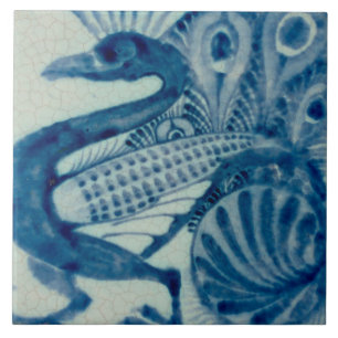 Azulejos de Bird De Morgan, do pássaro azul da Rep