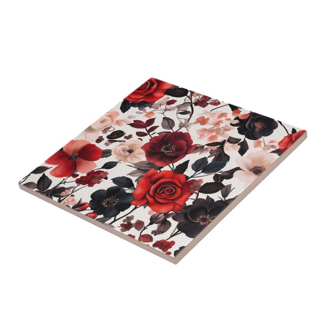 Azulejos De Cerâmica De Rosa Clássica Para Pavimen (Lateral)