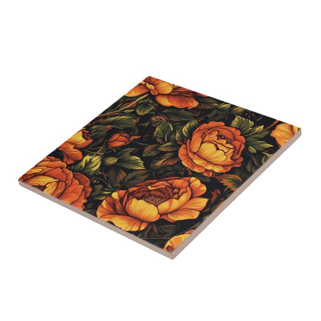 Azulejos De Cerâmica De Rosa Floral Chic Para Cozi (Lateral)