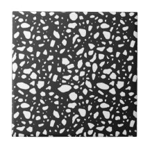 Azulejos De Cerâmica Negra Moderna Com Decoração B