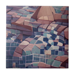 Azulejos de cerâmica roxa-marrom marinho Indigo