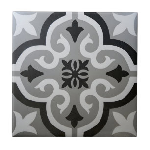 azulejos de chão da cinza azul vintage