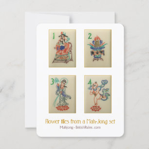 Azulejos de flores - Cartão explicativo