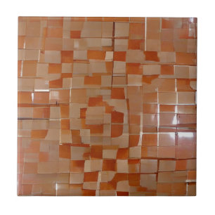 Azulejos de laranja e bege, cerâmica
