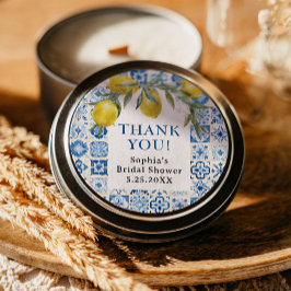 Azulejos de Limão Mediterrâneo Azul Adesivos