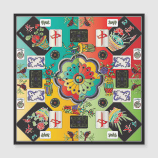 Azulejos de Mah Jongg Ímã Plano