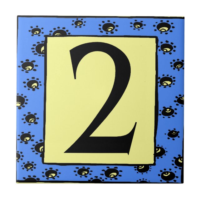 Azulejos de metrô Blue Frame Stars 2 Dois (Frente)