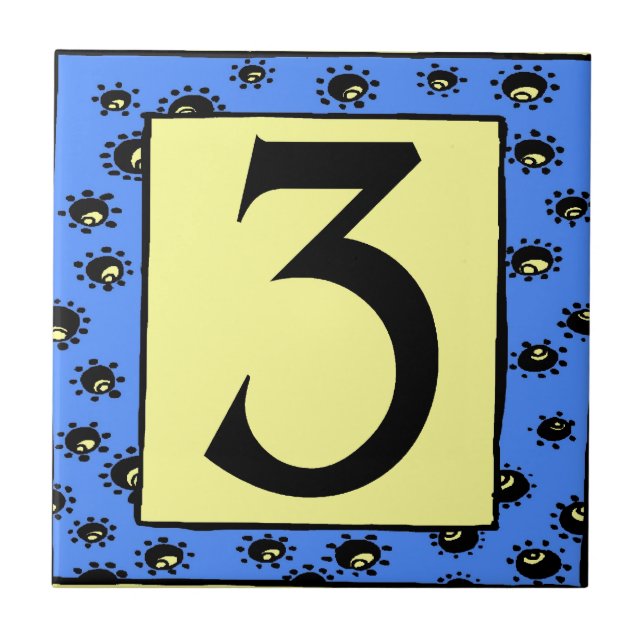 Azulejos de metrô Blue Frame Stars 3 (Frente)