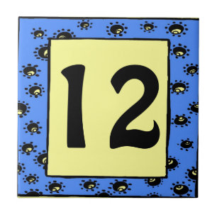 Azulejos de metrô Blue Frame Stars editar texto