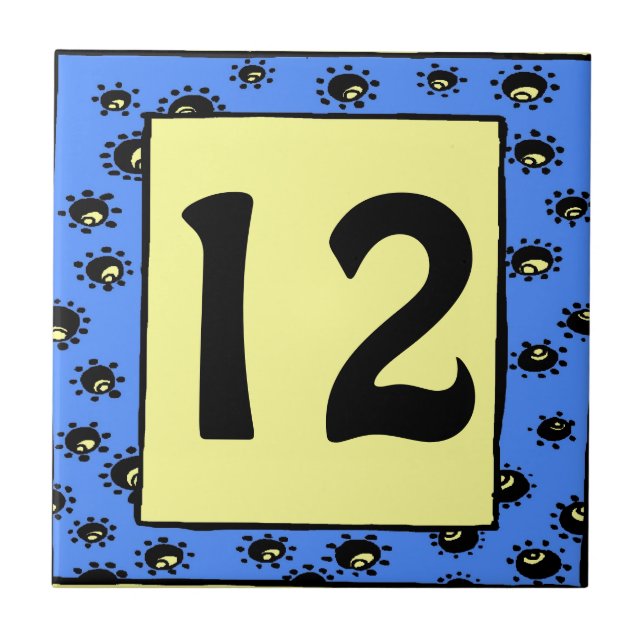 Azulejos de metrô Blue Frame Stars editar texto (Frente)