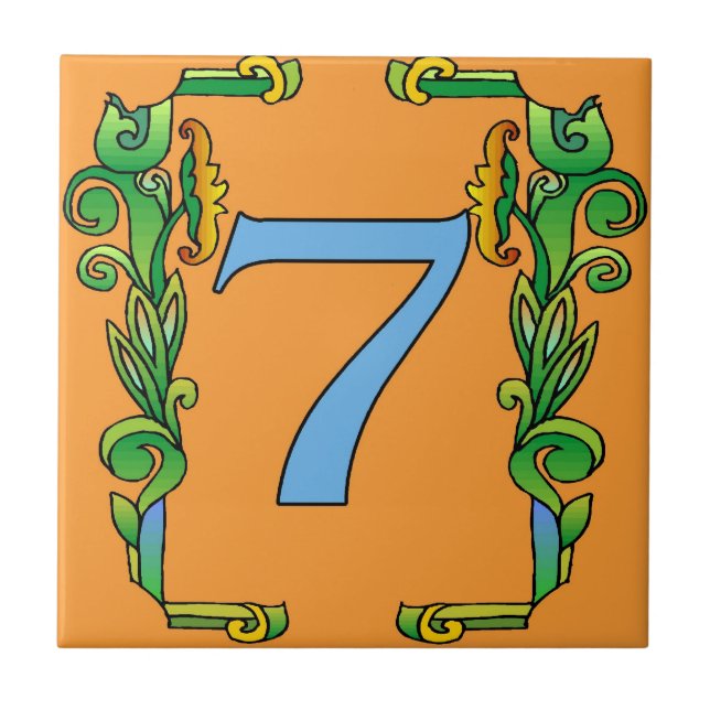 Azulejos de metrô - Quadro de rolagem verde 7 Sete (Frente)