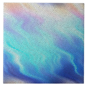 Azulejos de mosaico Bonito de Pastel Azul-Azul-Aqu