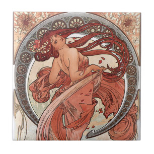 Azulejos de Nouveau da arte de Alphonse Mucha
