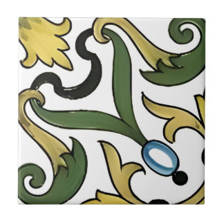 azulejos de padrão de flor amarelo maia