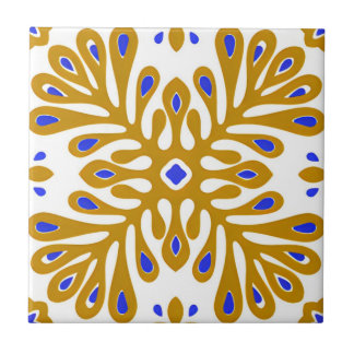 azulejos de parede branca e dourada flores amarela