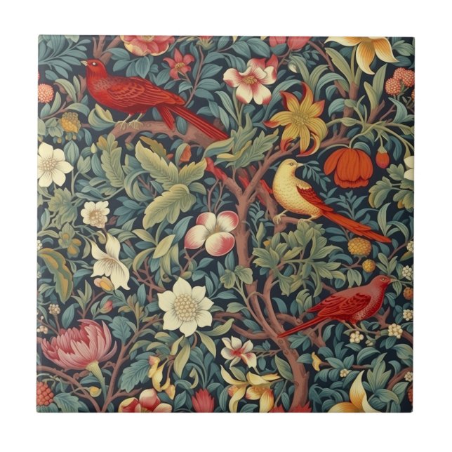 Azulejos de Pássaros em Flor (Frente)