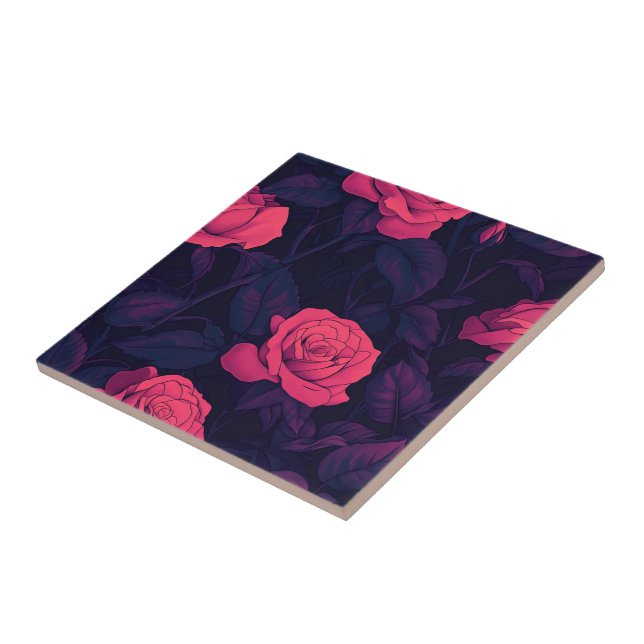 Azulejos De Rosa De Cozinha Negrito Para Parede De (Lateral)