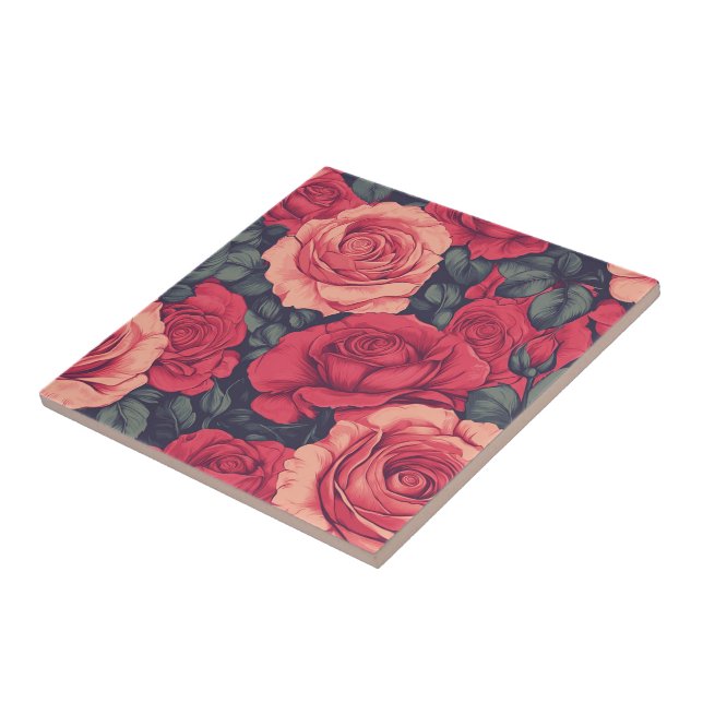 Azulejos De Rosa decoração Negros Para Paredes De  (Lateral)