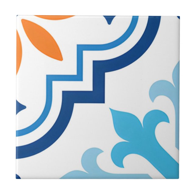 Azulejos de tons verdes e amarelos (Frente)