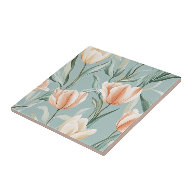 Azulejos De Tulipas Células Portuguesas Para Estil (Lateral)