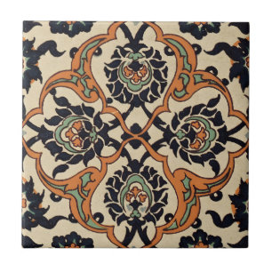 azulejos de vintagem de cerâmica pintada à mão