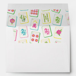Azulejos de Watercolor Bright Mahjong Monograma