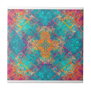 Azulejos decorativos artísticos vibrantes - Decora