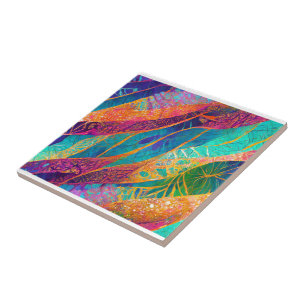 Azulejos Decorativos Botânicos Coloridos Artístico