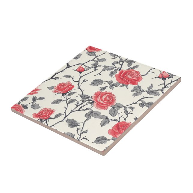 Azulejos Decorativos Clássicos De Rosa Para Home D (Lateral)