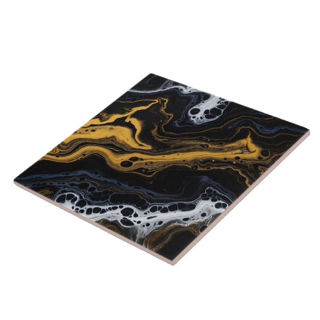 Azulejos decorativos de Abstrato de luxo - Preto,  (Lateral)