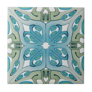 azulejos delicados de cor azul e branca