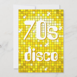 Azulejos Disco Amarelo 70s Convite Disco