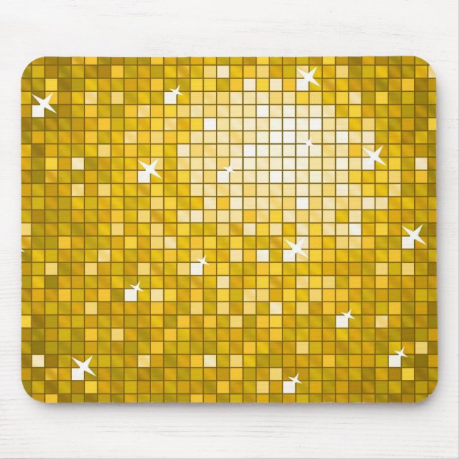 Azulejos Disco "Dourado" mousepad horizontal (Frente)