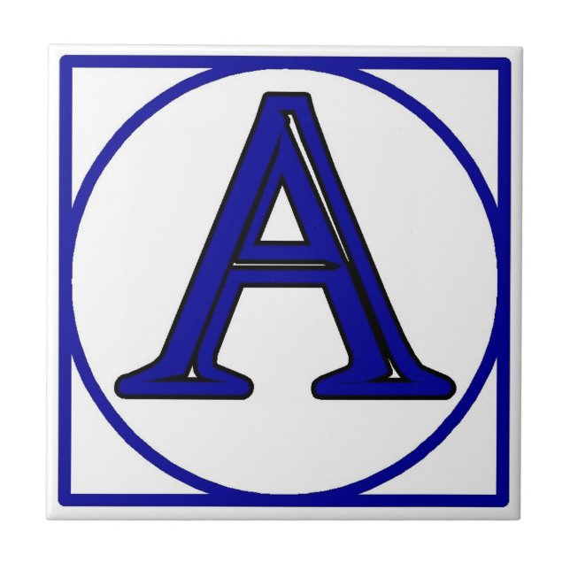 Azulejos do Número de Casa em Francês Azul (Frente)