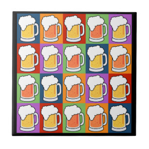 Azulejos do pop art da CERVEJA