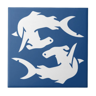 Azulejos dos peixes do tubarão de Hammerhead dos