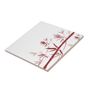Azulejos e Trivets Red Bamboo