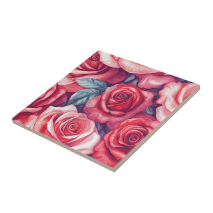 Azulejos Elegantes De Rosa Cerâmica Para Espaço De