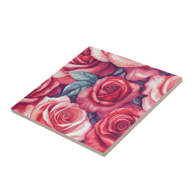 Azulejos Elegantes De Rosa Cerâmica Para Espaço De (Lateral)