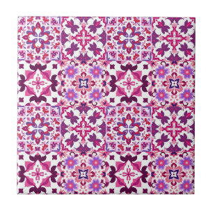 Azulejos Espanhóis Rosa e Roxo